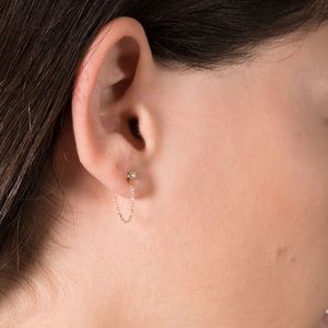 Mejuri Topaz Chain Earrings